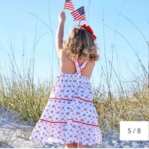 Flag print dress